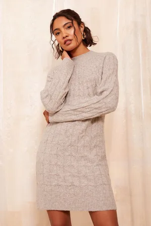 Friends Like These Cable High Neck Mini Dresses46
