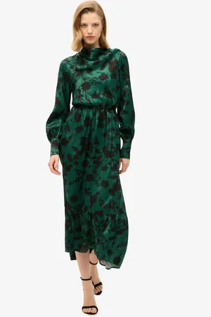 Superdry Maxi jacquardjurk met wijde halslijn38