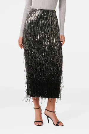 Forever New Aria Tassel Sequin Skirt34