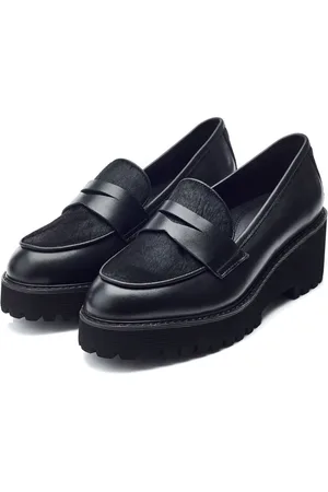 Moda In Pelle Florense zwarte loafers met sleehak en dikke zoolEU 40 (UK 7)