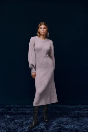 VILA Long Sleeve Rib Knitted Maxi Dress34