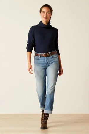 Ariat Slim Blue High Rise Bridle Straight Leg Jeans33 R