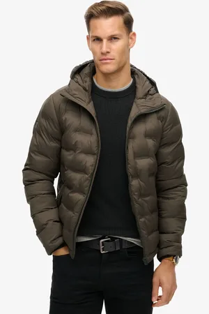Superdry 100% katoenen gestikt pufferjack met capuchonM