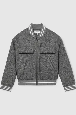 Reiss Tahlia Wool-Blend Padded Bomber Jacket13