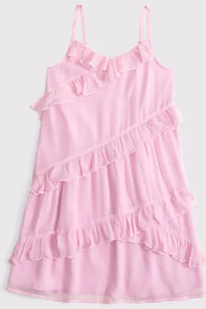 Abercrombie & Fitch Ruffle Strappy Chiffon Mini Dress158164cm