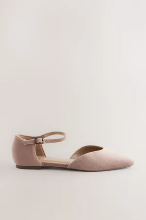 Next Forever Comfort Round Toe Velvet Ankle Strap ShoesEU 40 (UK 6.5)