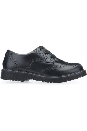Start Rite Start-Rite Black Leather Wide Fit School ShoesEU 31 G (UK 12.5)