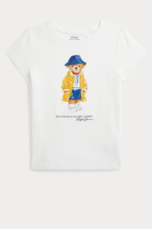 Ralph Lauren Girls Polo Bear Jersey 100% Cotton T-Shirt4 Jaar (104cm)