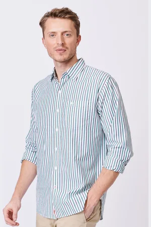 Aubin Blue Gladstone Poplin 100% Cotton ShirtM