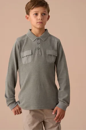 Angel & Rocket Finn Textured Long Sleeve Polo Shirt7