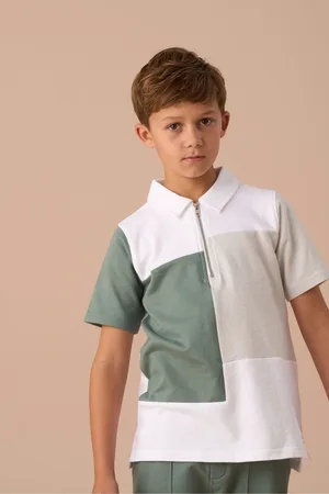 Angel & Rocket Kane Textured Colourblock 100% Cotton Polo Shirt11