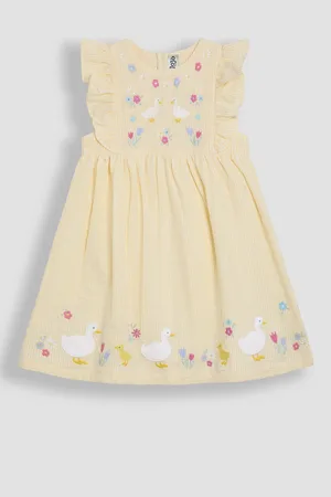 JoJo Maman Bébé Appliqué Seersucker Summer Dress7480cm
