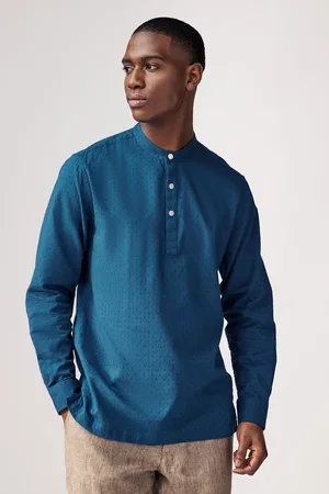 Next Textured Long Sleeve 100% Cotton ShirtXL