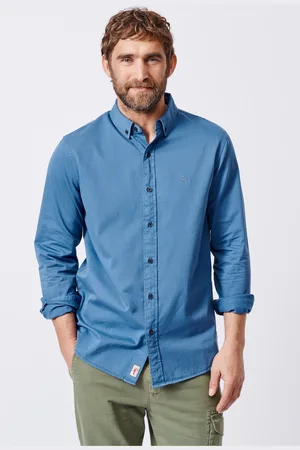 Aubin Blue Hessle 100% Cotton ShirtXL
