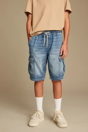 Next 100% katoenen denim cargoshort (3