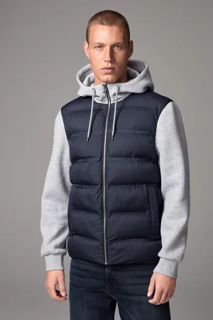 Next Hybride Pufferjack met jersey mouwM