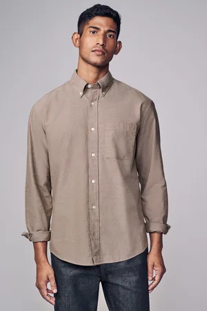 Next Brushed 100% Cotton Oxford Long Sleeve Shirt4XL