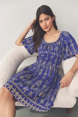 Next Short Sleeve Tie Front Jersey Mini Dress50