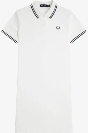Fred Perry Twin Tipped 100% Cotton White Polo Dress40
