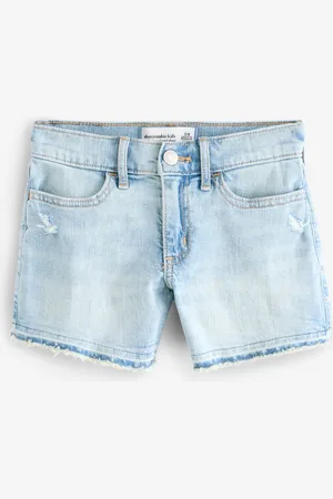 Abercrombie & Fitch Light Wash High Rise Denim Shorts17 jaar