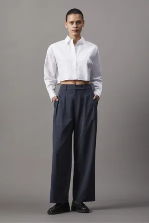 Calvin Klein Cropped 100% Cotton Oxford ShirtXL