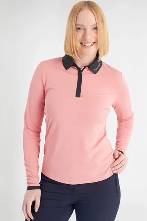 Calvin Klein Orange Whitney L/Sleeve Polo Shirt36