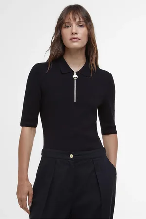 Barbour Emerson Knitted Black Polo Shirt46