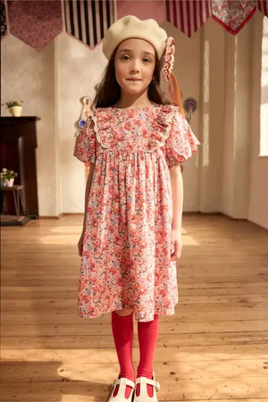 Next Cath Kidston bloemenjurk met kanten randen (3 mnd