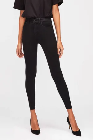 7 for all Mankind Aubrey High Rise Skinny Black Jeans30 R
