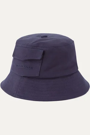 Sealskinz Mens Blue Lynford Waterproof Skinz Print 100% Cotton Canvas Bucket HatS-M