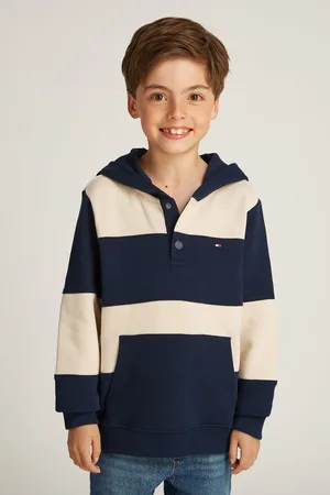 Tommy Hilfiger Regular Fit Striped 100% Cotton Hoodie7 Jaar (122cm)