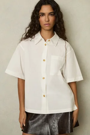 Reiss Jordan Cotton 100% Cotton Short Sleeve Shirt32