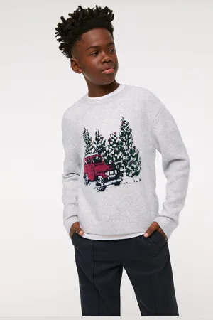 Abercrombie & Fitch Natural Knitted Christmas Jumper11