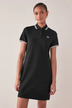 Fred Perry Poloshirtjurk met twee contrasterende streepjes, gemaakt van 100% katoen44