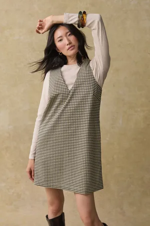 Next V-Neck Ponte Pinafore Mini Dress42 R