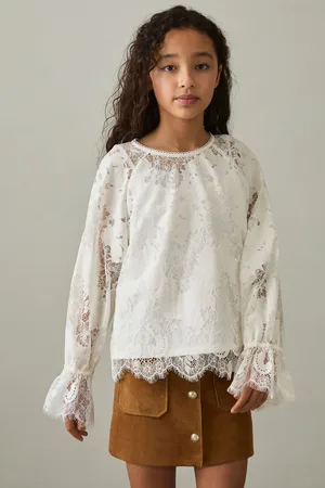 Reiss Emilia Lace Long-Sleeve Top110116cm