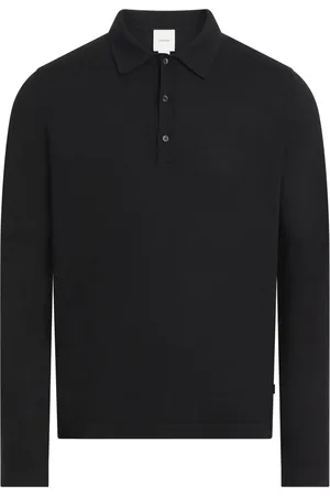 Calvin Klein Italian Merino Silk Long Sleeve Polo ShirtM