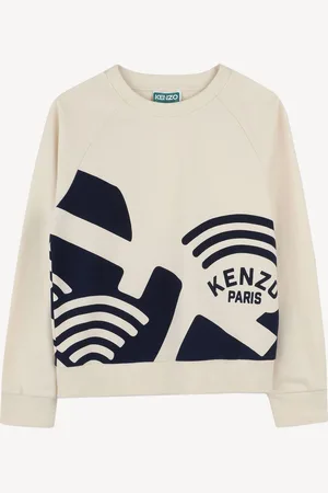 Kenzo Large Natural Long Sleeve Logo Sweatshirt14 Jaar (164cm)