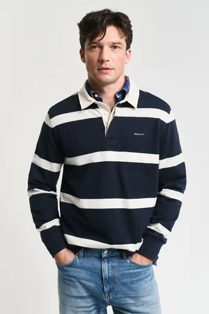GANT Striped 100% Cotton Rugby ShirtS