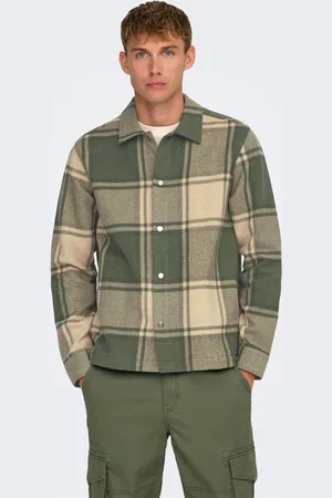 Only & Sons Checked Long Sleeve Button Over ShirtXL