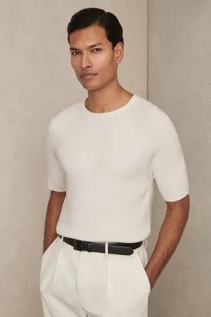 Reiss Amigo Ribbed Knit Crew T-ShirtLarge