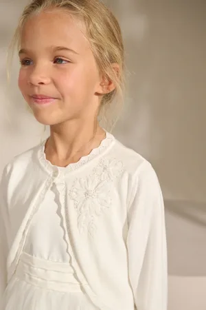Next 100% Cotton Embellished Occasion Shrug (3-16yrs)166168cm