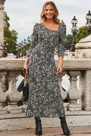 Sosandar Asymmetrische midi-jurk met uitsnijding42