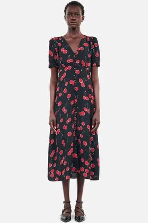 The Kooples Cherry Floral Midi Dress36