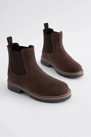 Next Leren warmgevoerde Chelsea-laarzenEU 30.5 (UK 12)