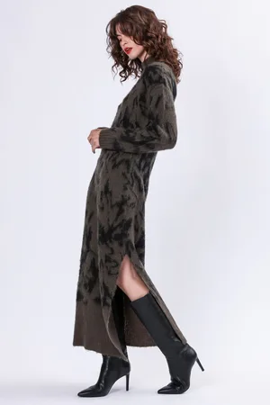 Religion Reverse Roll Neck knitted Dress42
