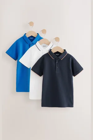 Next Short Sleeve Polo Shirts 3 pack (3-16yrs)158164cm