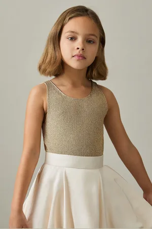 Reiss Mika Metallic-Knit Vest Top122128cm