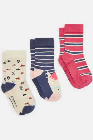 Joules Neat Feet verpakking van 3 meisjessokkenUK 6