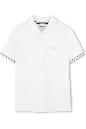 HUGO BOSS Logo Short Sleeve Pique Polo Shirt14 Jaar (164cm)